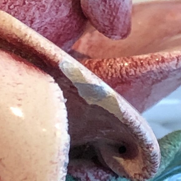 Vintage Italian Ceramic Reticulated Covered Dish  Pink/White - Picture 5 of 14